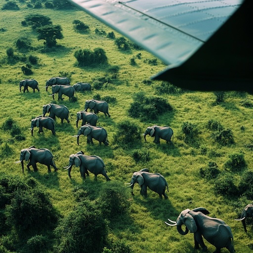 Migrating elephants